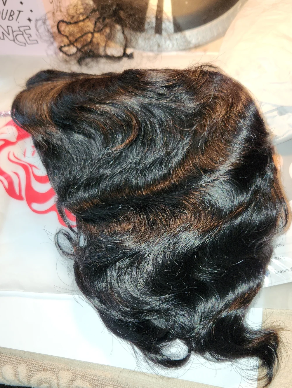 Short Wavy Human Hair Wig